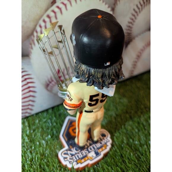 ⚾Tim Lincecum San Francisco Giants Bobblehead 2010 WS Champs Trophy MLB ⚾ - Picture 8 of 15